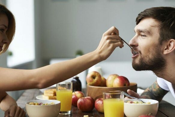Alimentos dietéticos para hombres con prostatitis.